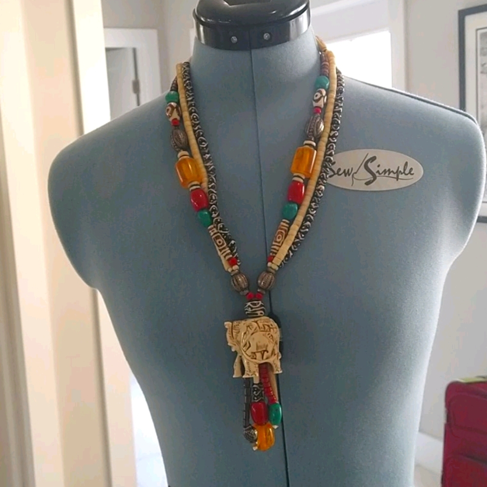 Ivory and Beaded Necklace